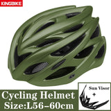 KINGBIKE 2020 New Design Black Bicycle Helmets MTB Mountain Road Cycling Helmet Bike Casco Ciclismo Bike  Helmet Size L-XL