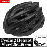 KINGBIKE 2020 New Design Black Bicycle Helmets MTB Mountain Road Cycling Helmet Bike Casco Ciclismo Bike  Helmet Size L-XL
