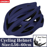 KINGBIKE 2020 New Design Black Bicycle Helmets MTB Mountain Road Cycling Helmet Bike Casco Ciclismo Bike  Helmet Size L-XL