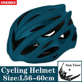 KINGBIKE 2020 New Design Black Bicycle Helmets MTB Mountain Road Cycling Helmet Bike Casco Ciclismo Bike  Helmet Size L-XL