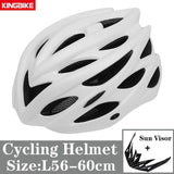 KINGBIKE 2020 New Design Black Bicycle Helmets MTB Mountain Road Cycling Helmet Bike Casco Ciclismo Bike  Helmet Size L-XL