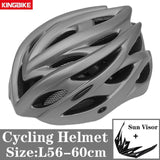 KINGBIKE 2020 New Design Black Bicycle Helmets MTB Mountain Road Cycling Helmet Bike Casco Ciclismo Bike  Helmet Size L-XL