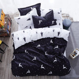 Solstice Home Textile Cyan Cute Cat Kitty Duvet Cover Pillow Case Bed Sheet Boy Kid Teen Girl Bedding Linens Set King Queen Twin