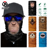 Seamless Magic Bandana Animal Monkey Shark Neck Warmer Tube Shield Gaiter Scarf Face Headband Snowboard Bicycle Headwear