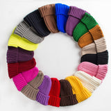 Hat Female Unisex Cotton Blends Solid Warm Soft HIP HOP Knitted Hats Men Winter Caps Women's Skullies Beanies For Girl Wholesale