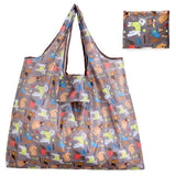 Big Thick Polyester Nylon Tote ECO Bag - Reusable & Portable Women's Foldable Shopping Bag