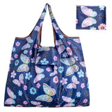 Big Thick Polyester Nylon Tote ECO Bag - Reusable & Portable Women's Foldable Shopping Bag