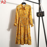 Plus Size Women's Clothing Long Sleeve Chiffon Shirt Dresses For Women Red Bow Floral Club Party Autumn Winter платье 2020 Woman