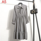 Plus Size Women's Clothing Long Sleeve Chiffon Shirt Dresses For Women Red Bow Floral Club Party Autumn Winter платье 2020 Woman