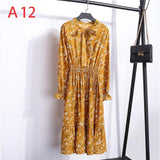 Plus Size Women's Clothing Long Sleeve Chiffon Shirt Dresses For Women Red Bow Floral Club Party Autumn Winter платье 2020 Woman