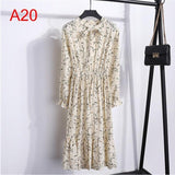 Plus Size Women's Clothing Long Sleeve Chiffon Shirt Dresses For Women Red Bow Floral Club Party Autumn Winter платье 2020 Woman