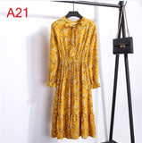 Plus Size Women's Clothing Long Sleeve Chiffon Shirt Dresses For Women Red Bow Floral Club Party Autumn Winter платье 2020 Woman