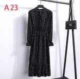 Plus Size Women's Clothing Long Sleeve Chiffon Shirt Dresses For Women Red Bow Floral Club Party Autumn Winter платье 2020 Woman