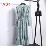 Plus Size Women's Clothing Long Sleeve Chiffon Shirt Dresses For Women Red Bow Floral Club Party Autumn Winter платье 2020 Woman