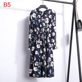 Plus Size Women's Clothing Long Sleeve Chiffon Shirt Dresses For Women Red Bow Floral Club Party Autumn Winter платье 2020 Woman