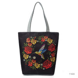 Miyahouse Floral Printed Handbag Women Shoulder Bag Canvas Summer Beach Bag Daily Use Female Shopping Bag Lady
