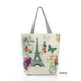 Miyahouse Floral Printed Handbag Women Shoulder Bag Canvas Summer Beach Bag Daily Use Female Shopping Bag Lady