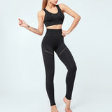 Women Seamless Yoga Set Women Gym Clothes Tank Crop Top Hollow Out