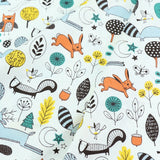 Pink Bear Unicorn Animals Cotton Twill kids Fabric , Patchwork Cloth, Sewing Quilting Fat Quarters Material For Baby & Child