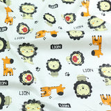 Pink Bear Unicorn Animals Cotton Twill kids Fabric , Patchwork Cloth, Sewing Quilting Fat Quarters Material For Baby & Child