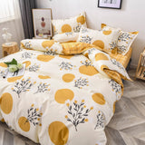 Classic Bedding Set 5 Size Grey Blue Grid Summer Bed Linen 4pcs/Set Duvet Cover Set Pastoral Bed Sheet AB Side Duvet Cover 2020