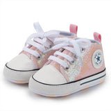 Baby Sneaker Boy Girl Shoes Print Star Canvas Soft Anti-Slip Sole Newborn Infant First Walkers Toddler Casual Canvas Crib Shoes