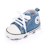 Baby Sneaker Boy Girl Shoes Print Star Canvas Soft Anti-Slip Sole Newborn Infant First Walkers Toddler Casual Canvas Crib Shoes