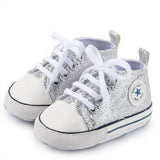 Baby Sneaker Boy Girl Shoes Print Star Canvas Soft Anti-Slip Sole Newborn Infant First Walkers Toddler Casual Canvas Crib Shoes