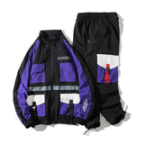 2020 Men's Hip Hop Tracksuit Mens Clothing 2 Pieces Sets Man Streetwear Jacets And Harem Pants ABZ551