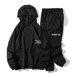 2020 Men's Hip Hop Tracksuit Mens Clothing 2 Pieces Sets Man Streetwear Jacets And Harem Pants ABZ551