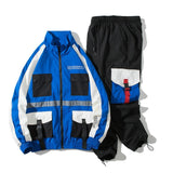 2020 Men's Hip Hop Tracksuit Mens Clothing 2 Pieces Sets Man Streetwear Jacets And Harem Pants ABZ551