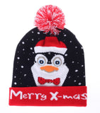 ON SALE! 2020 New Year LED Knitted Christmas Hat Beanie Light Up Illuminate Warm Hat For Kids Adults New Year Christmas Decor