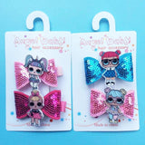 LOL Surprise Dolls Cartoon Fashion Children's Sequins Bow Hairpin Headdress Hair Accessories Girl Birthday Toys Gifts - shopwishi 