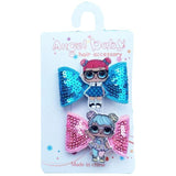 LOL Surprise Dolls Cartoon Fashion Children's Sequins Bow Hairpin Headdress Hair Accessories Girl Birthday Toys Gifts - shopwishi 