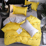 Solstice Home Textile Cyan Cute Cat Kitty Duvet Cover Pillow Case Bed Sheet Boy Kid Teen Girl Bedding Linens Set King Queen Twin
