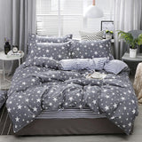 Solstice Home Textile Cyan Cute Cat Kitty Duvet Cover Pillow Case Bed Sheet Boy Kid Teen Girl Bedding Linens Set King Queen Twin