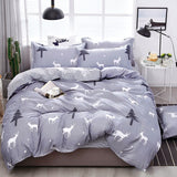Solstice Home Textile Cyan Cute Cat Kitty Duvet Cover Pillow Case Bed Sheet Boy Kid Teen Girl Bedding Linens Set King Queen Twin