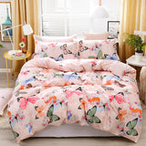 Solstice Home Textile Cyan Cute Cat Kitty Duvet Cover Pillow Case Bed Sheet Boy Kid Teen Girl Bedding Linens Set King Queen Twin