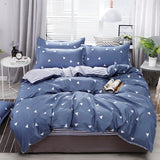 Solstice Home Textile Cyan Cute Cat Kitty Duvet Cover Pillow Case Bed Sheet Boy Kid Teen Girl Bedding Linens Set King Queen Twin