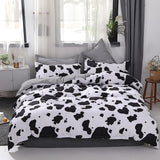 Solstice Home Textile Cyan Cute Cat Kitty Duvet Cover Pillow Case Bed Sheet Boy Kid Teen Girl Bedding Linens Set King Queen Twin