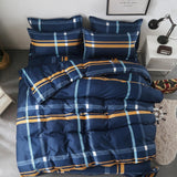 Solstice Home Textile Cyan Cute Cat Kitty Duvet Cover Pillow Case Bed Sheet Boy Kid Teen Girl Bedding Linens Set King Queen Twin