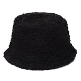 Lamb Faux Fur Bucket Hat Thickened Warm Teddy Velvet Winter Hats For Women Lady Bob  Panama Outdoor Plush Fisherman Hat
