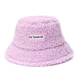 Lamb Faux Fur Bucket Hat Thickened Warm Teddy Velvet Winter Hats For Women Lady Bob  Panama Outdoor Plush Fisherman Hat
