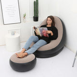 Portable Lazy Inflatable Sofa Folding Recliner Outdoor Beach Inflatable Bed Outdoor Furniture Garden Sofa Chair - shopwishi 