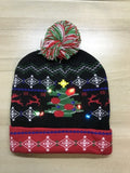 ON SALE! 2020 New Year LED Knitted Christmas Hat Beanie Light Up Illuminate Warm Hat For Kids Adults New Year Christmas Decor