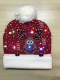 ON SALE! 2020 New Year LED Knitted Christmas Hat Beanie Light Up Illuminate Warm Hat For Kids Adults New Year Christmas Decor