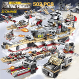 Lego Military Warship Navy Aircraft Army Building Block Figures for Children