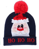 ON SALE! 2020 New Year LED Knitted Christmas Hat Beanie Light Up Illuminate Warm Hat For Kids Adults New Year Christmas Decor