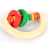 Kids Rattle Toys for 0-12 Months Nordic Baby Gym Play Nursery Sensory Ring-pull Teether Toy Stroller Wooden Pendant Toddler Room