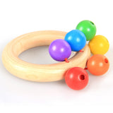 Kids Rattle Toys for 0-12 Months Nordic Baby Gym Play Nursery Sensory Ring-pull Teether Toy Stroller Wooden Pendant Toddler Room